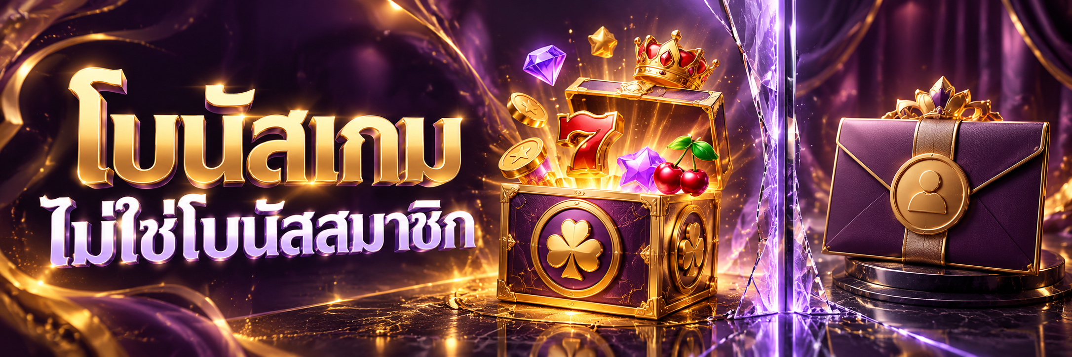 กล่องสัญลักษณ์สล็อตและซองสมาชิกแยกด้วยกระจกม่วง